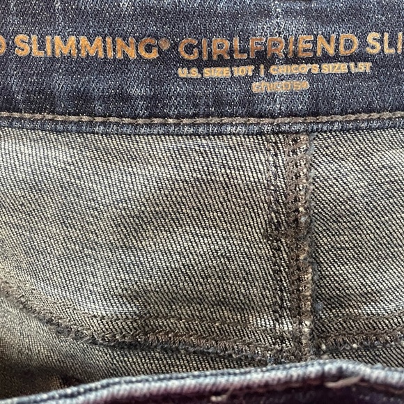 Chicos so slimming medium blue jeans. Soo cute with a little distressing. - Picture 3 of 5